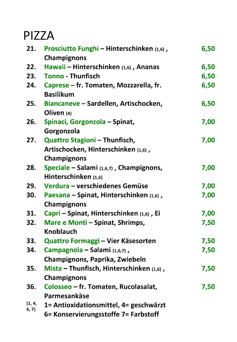 Rialto Pizzeria Menu - Image 2